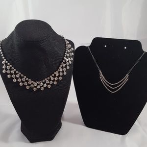 Lot of 2 - Rhinestone Necklaces